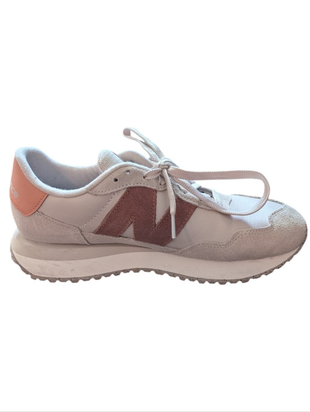 New Balance Women's 237 Sneakers Beige Pink Colorblock - Picture 10 of 13